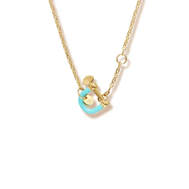 armeria-manilles-collier-manille-vert-d-eau-acier-dor-49-cm image 1