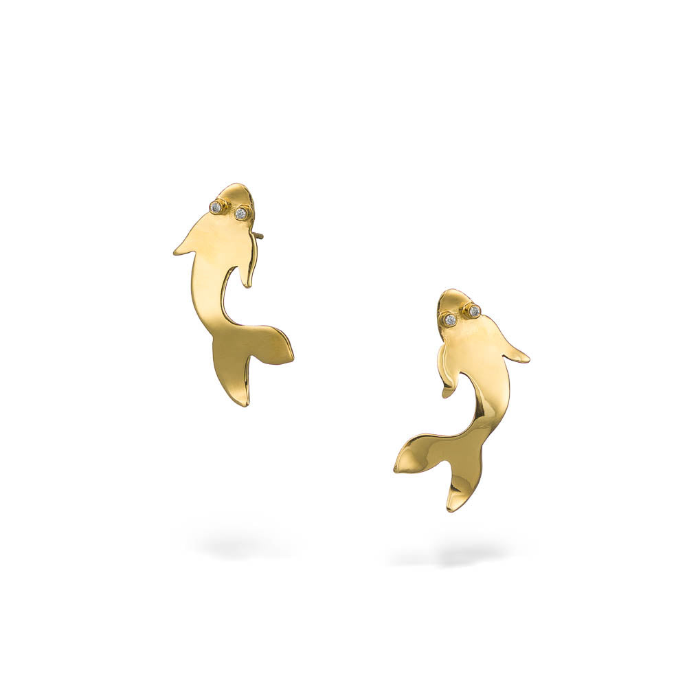 agapi-the-fish-koi-boucles-d-oreilles-pierres-dor-3-cm image 1