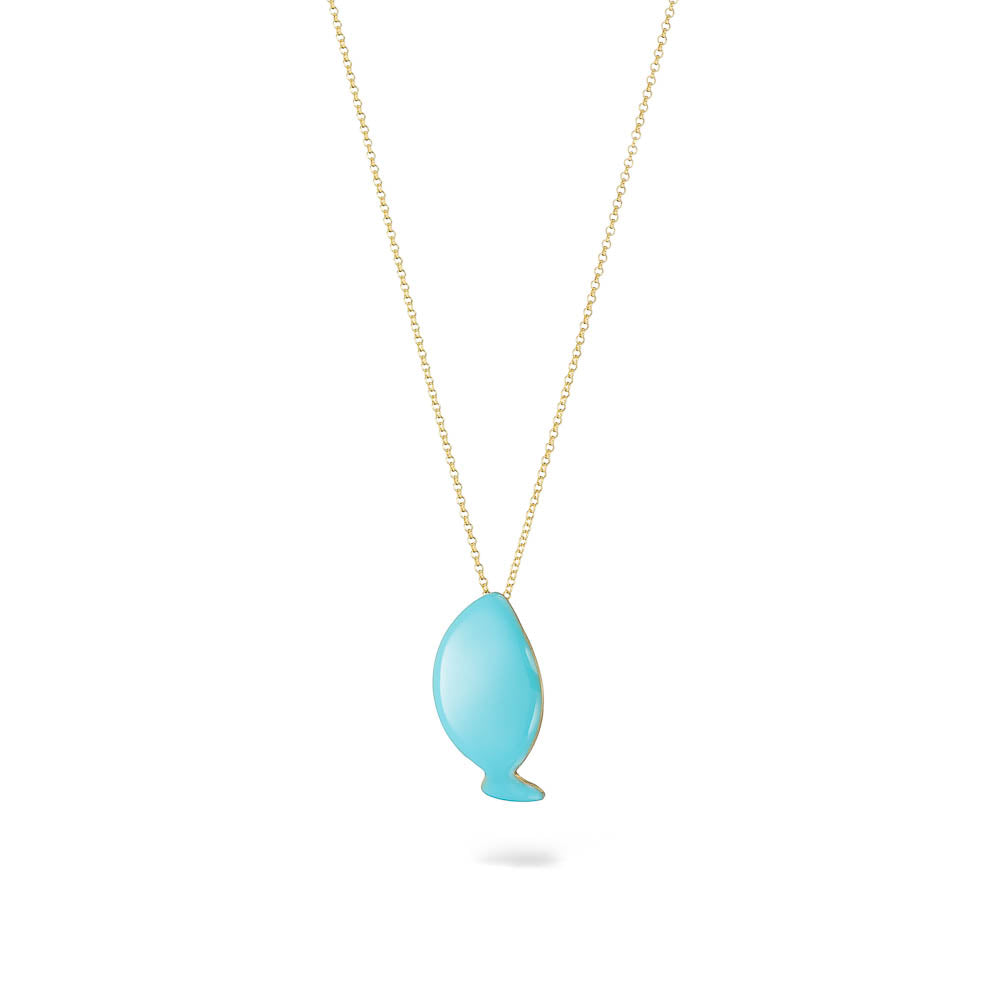 agapi-seastories-seastream-collier-poisson-bleu-clair-mail-40-cm image 2