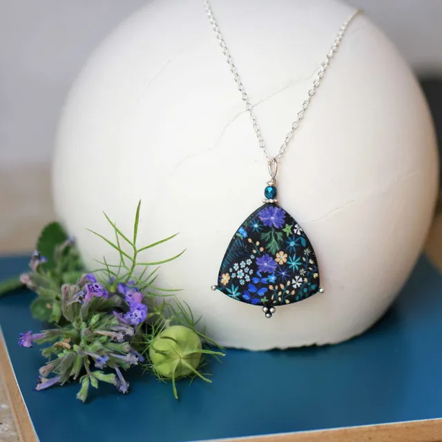 11prunes-asperule-sautoir-pendentif-floral-violet-argent-925 image 1