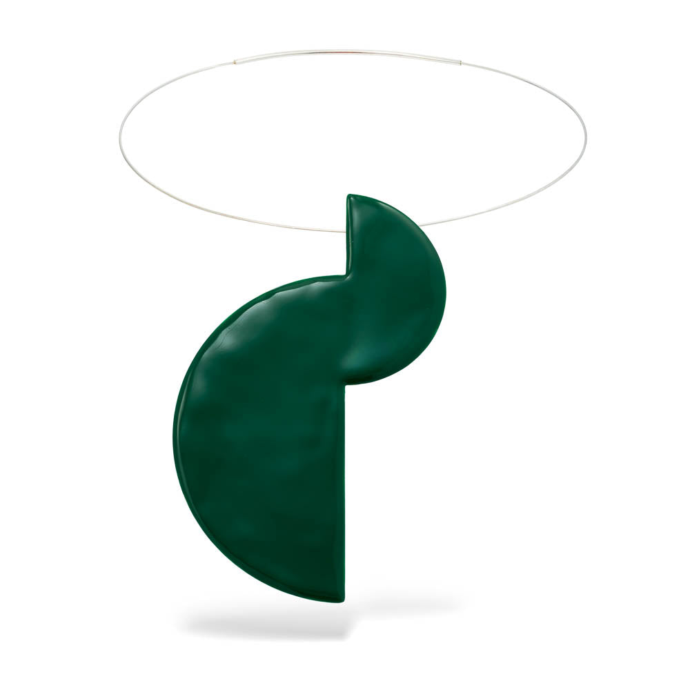 agapi-bau-jewels-balanced-i-collier-ras-du-cou-mail-vert image 1