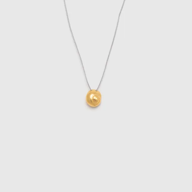 agapi-seastories-sea-snail-collier-cordon-dor-argent-925-perles image 1