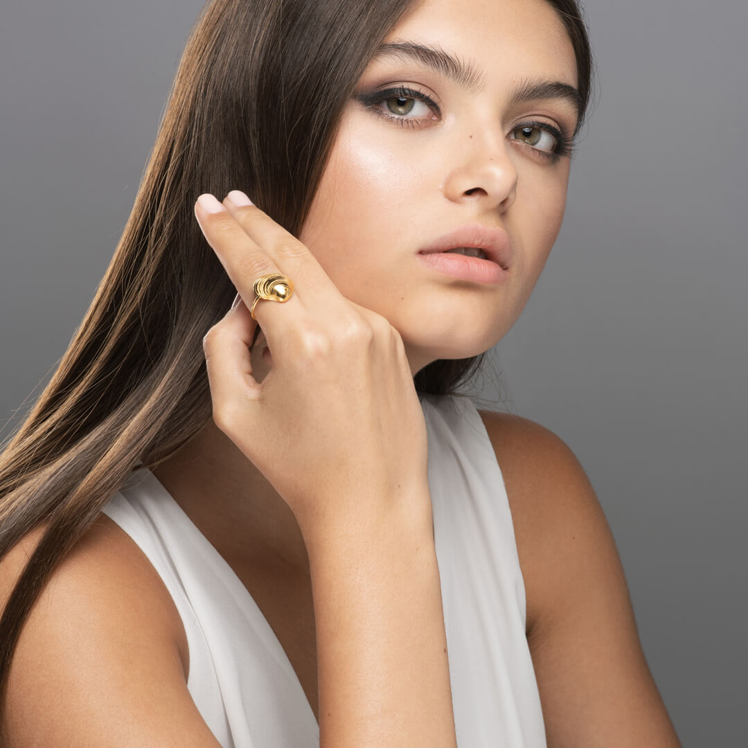 agapi-seastories-master-clam-bague-coquillage-dor-e-taille-54 image 2