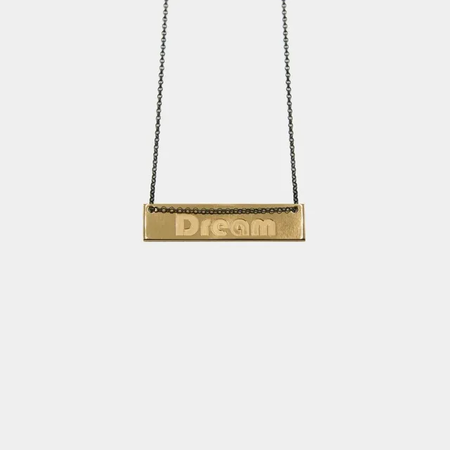 agapi-ids-dream-collier-plaqu-or-mot-dream-42-cm image 1