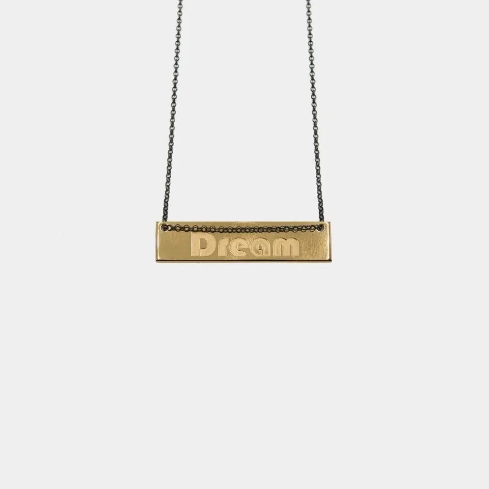 agapi-ids-dream-collier-plaqu-or-mot-dream-42-cm image 1