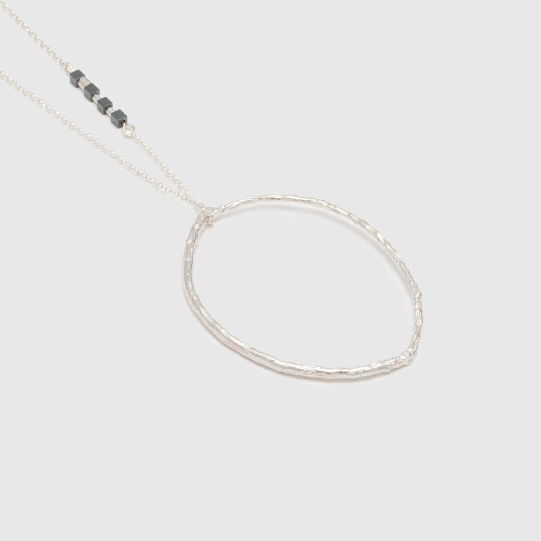 agapi-forestland-branch-hoop-collier-argent-90-cm-brillant image 5