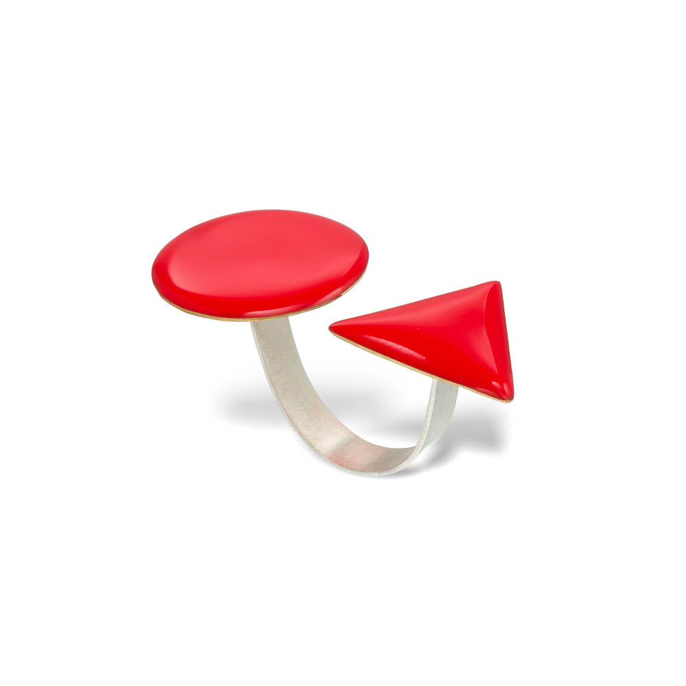 agapi-bau-jewels-circle-triangle-bague-r-glable-rouge image 1