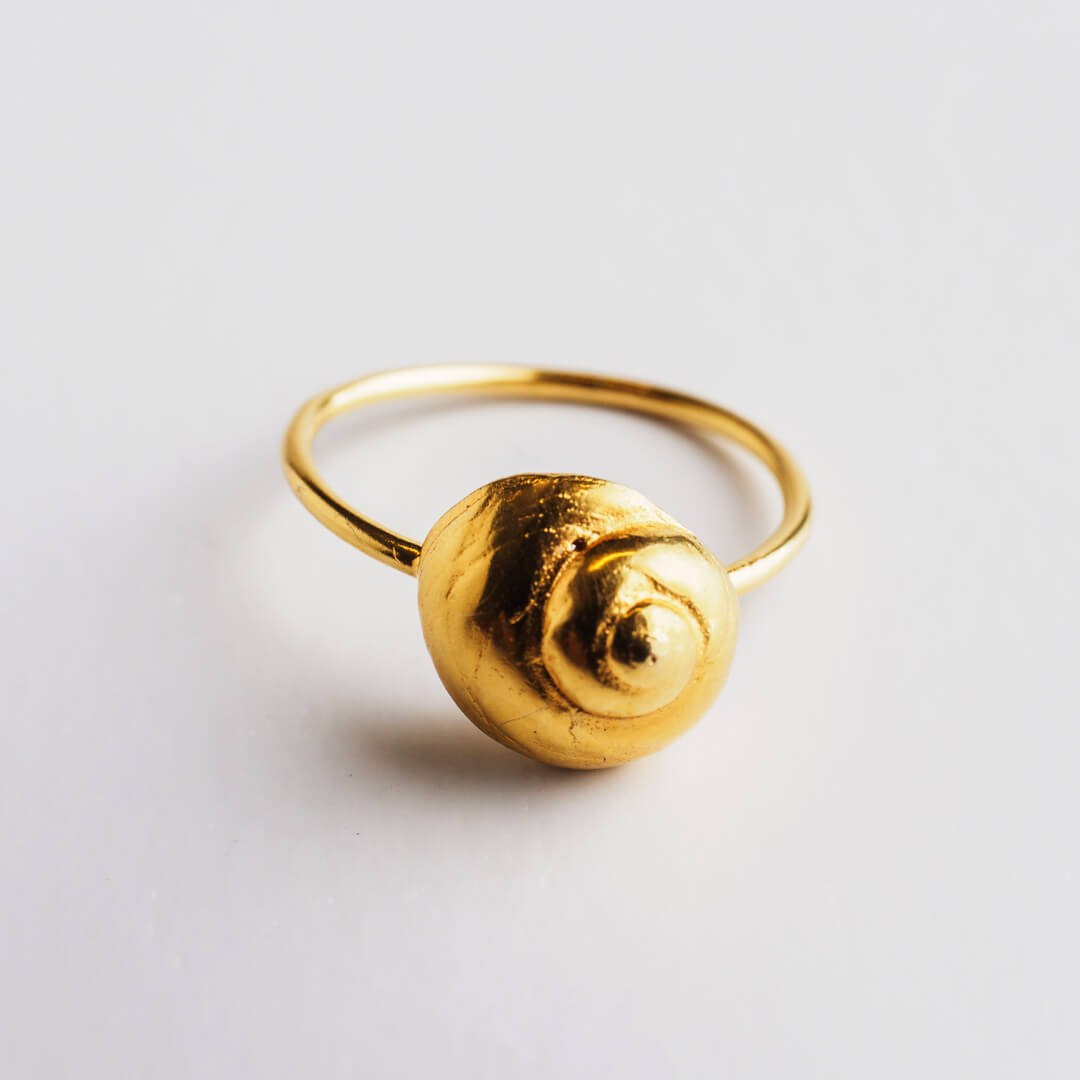 agapi-seastories-sea-snail-bague-argent-dor-or-taille-54 image 1