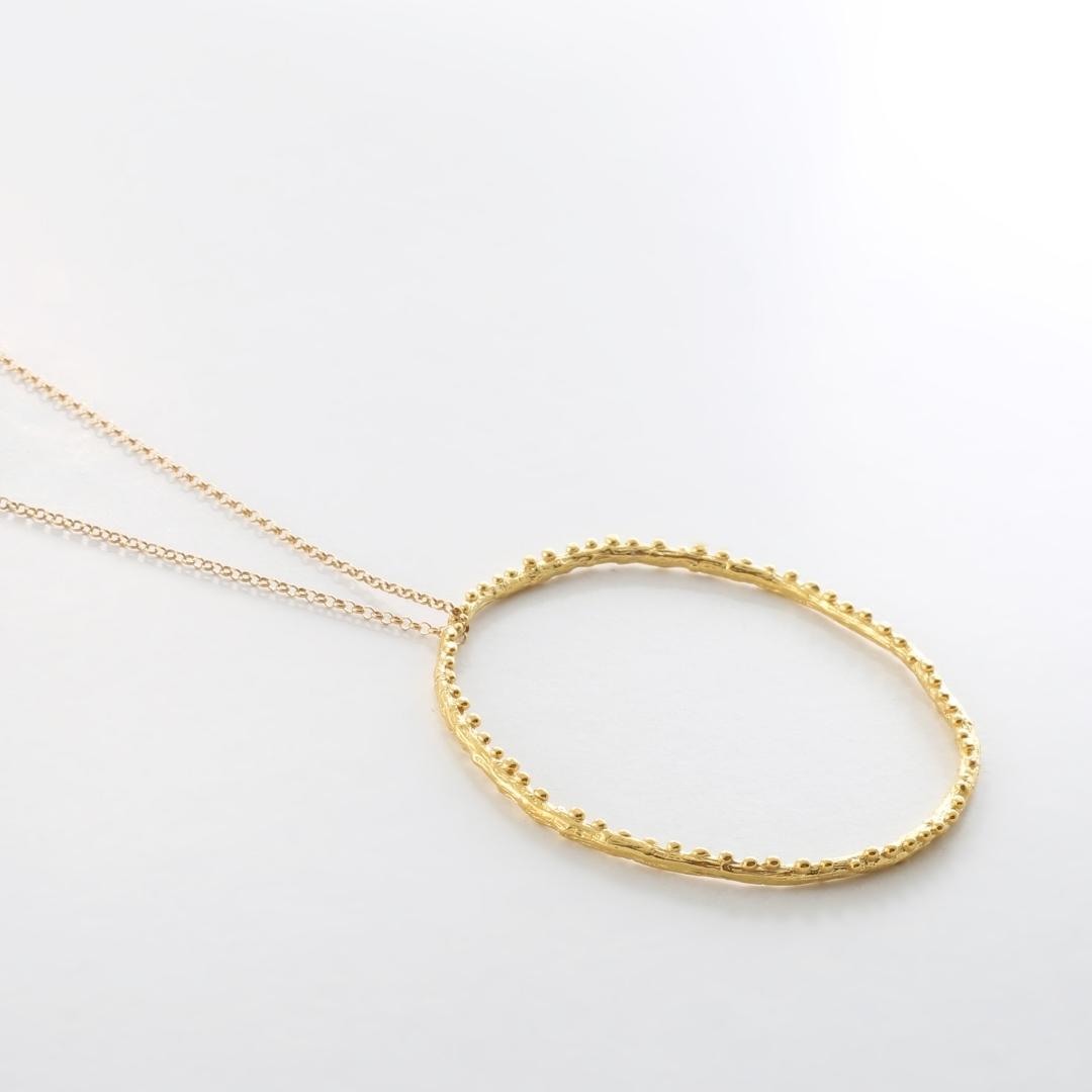agapi-large-twig-collier-branche-plaqu-or-41-5-cm image 1