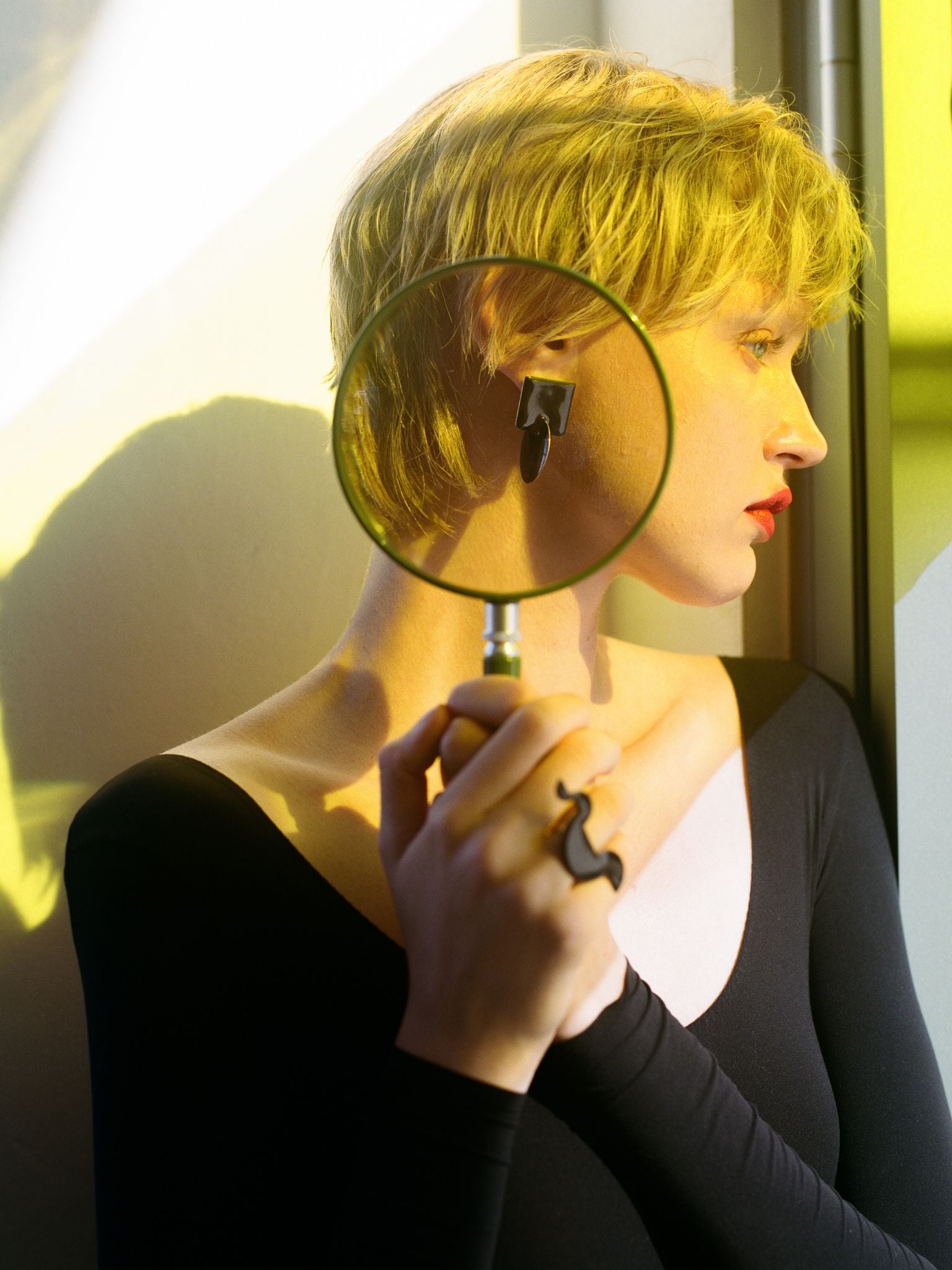 agapi-proportions-proportion-ii-bague-ajustable-noire-g-om-trique image 2