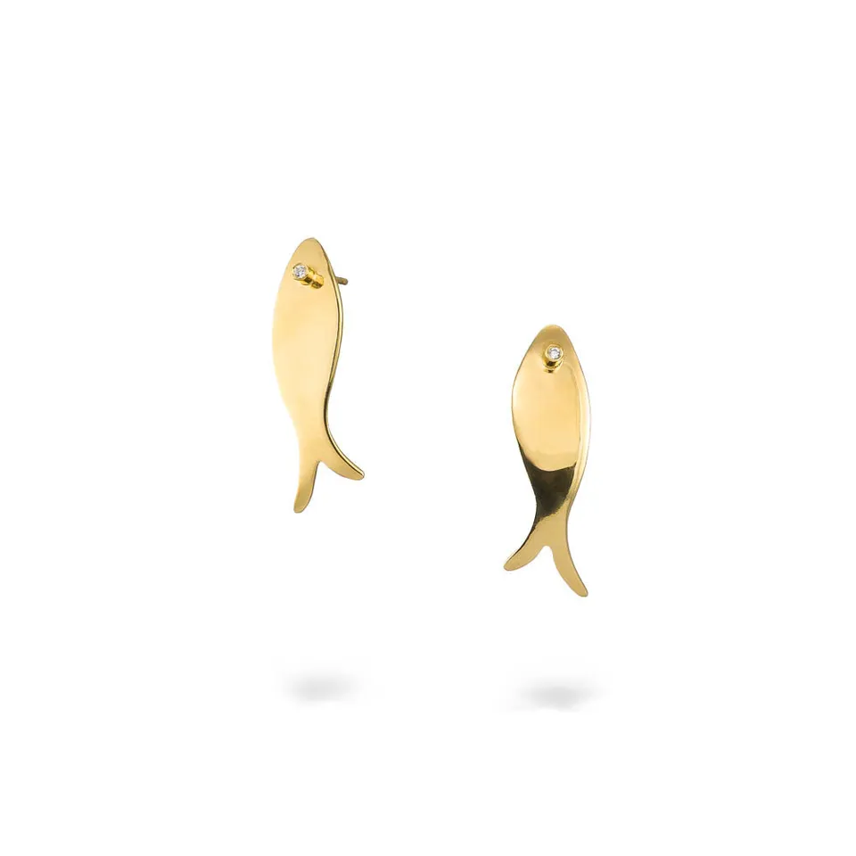 agapi-the-fish-small-fish-boucles-d-oreilles-dor-zircon image 1
