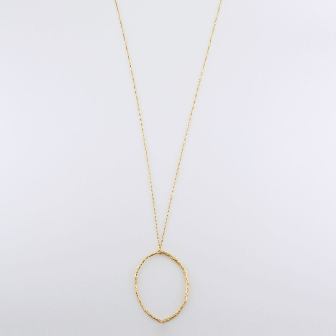 agapi-forestland-branch-hoop-collier-argent-dor-90-cm image 4
