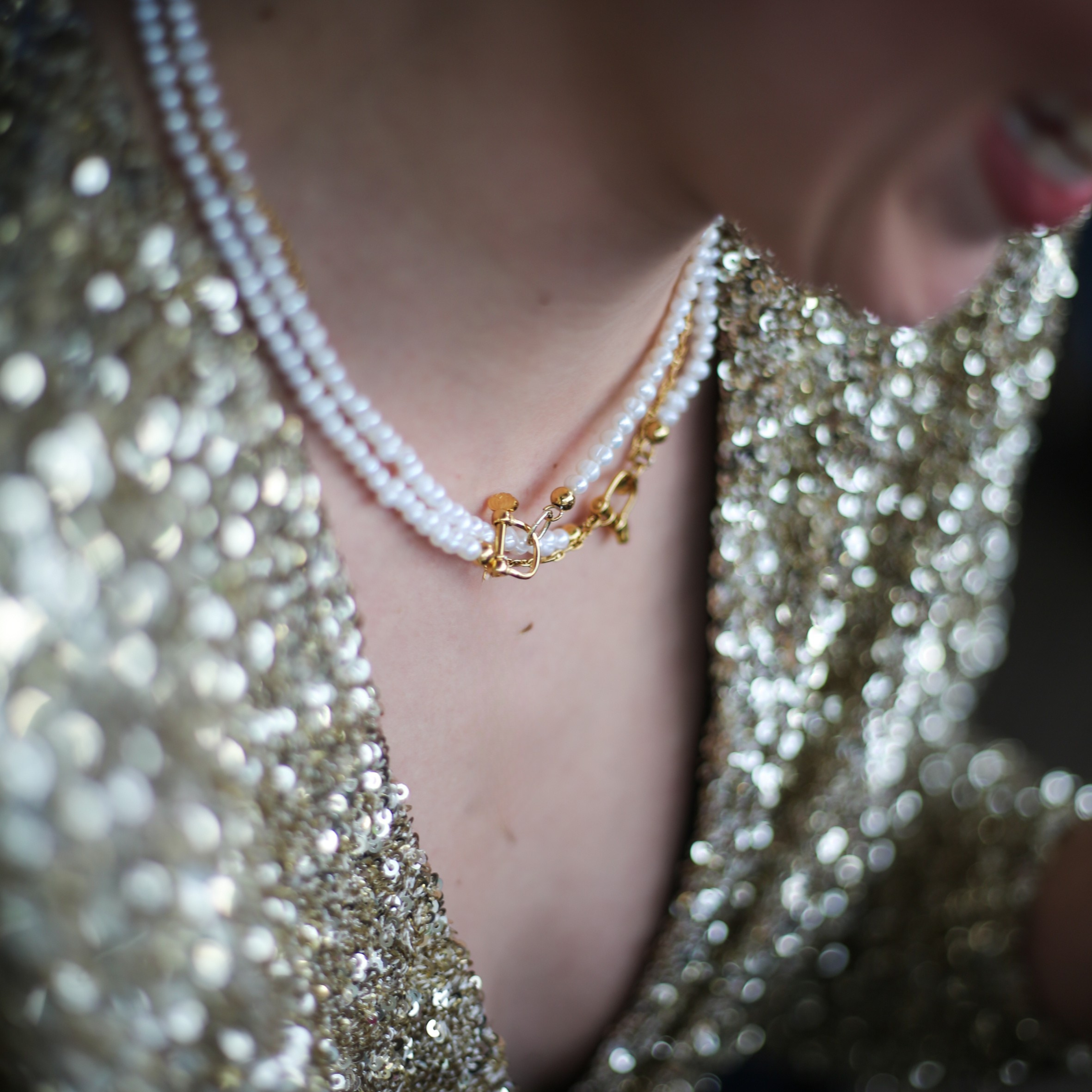 armeria-manilles-collier-perles-eau-douce-manille-or-42-cm image 3