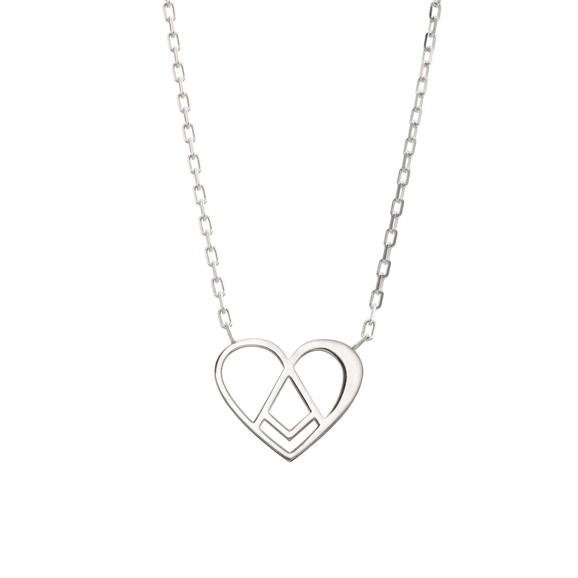 agapi-love-symbols-slave-to-love-collier-argent-925-c-ur image 1