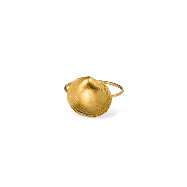 agapi-seastories-bague-coquillage-romantic-clam-dor-taille-54 image 1