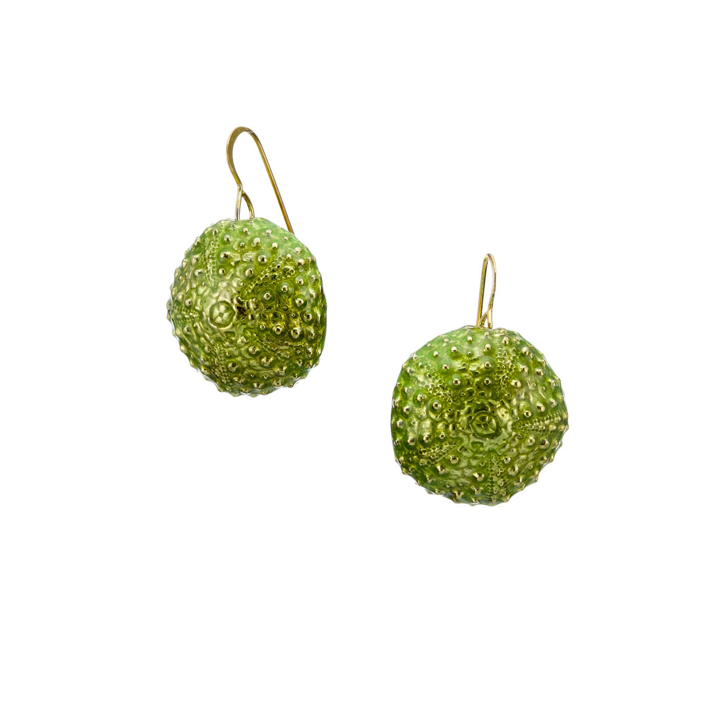 agapi-seastories-big-urchin-boucles-d-oreilles-vert-laiton image 1
