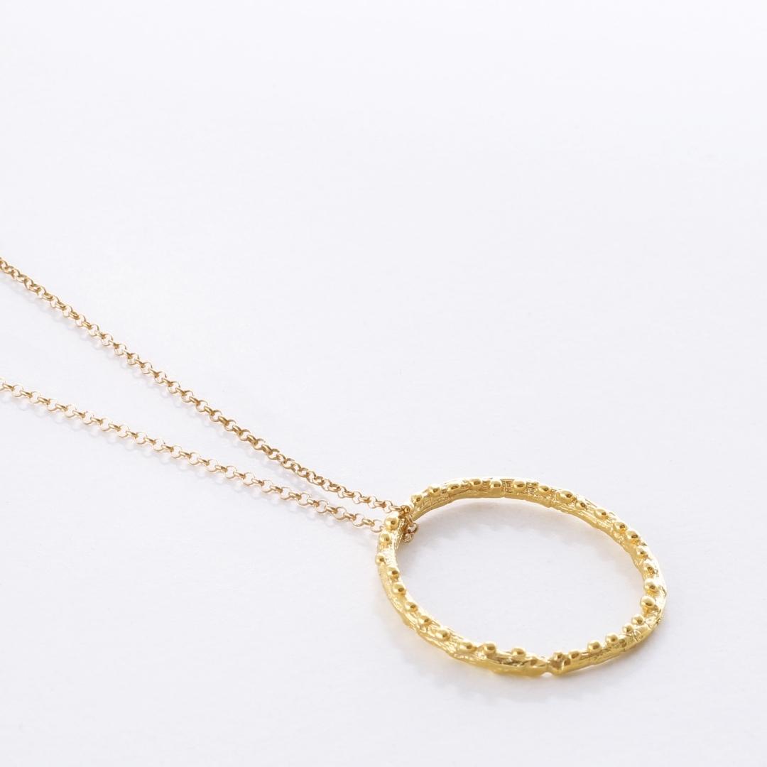 agapi-forestland-medium-twig-hoop-collier-argent-plaqu-or image 1