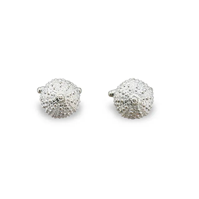 agapi-men-boutons-de-manchette-urchin-oursin-argent-925 image 1