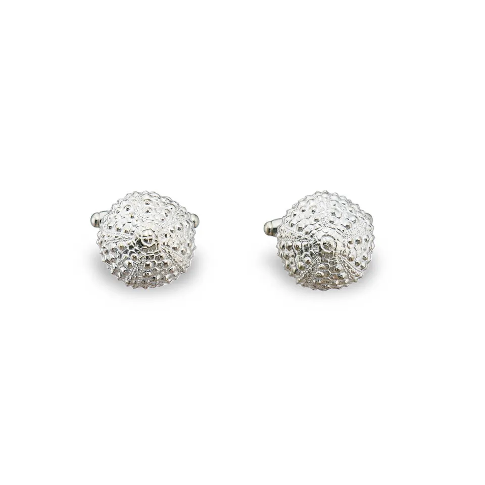 agapi-men-boutons-de-manchette-urchin-oursin-argent-925 image 1