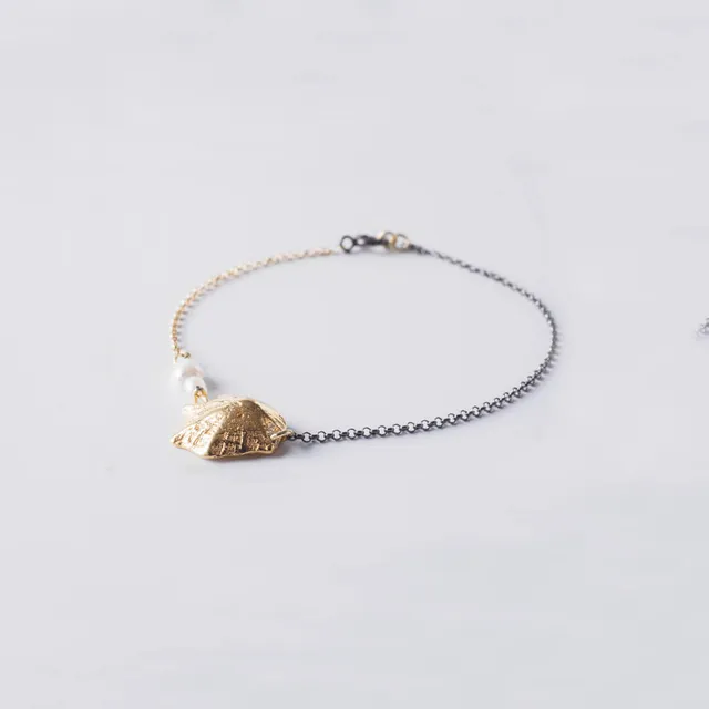 agapi-seastories-rock-limpet-bracelet-rhodium-noir-dor image 1