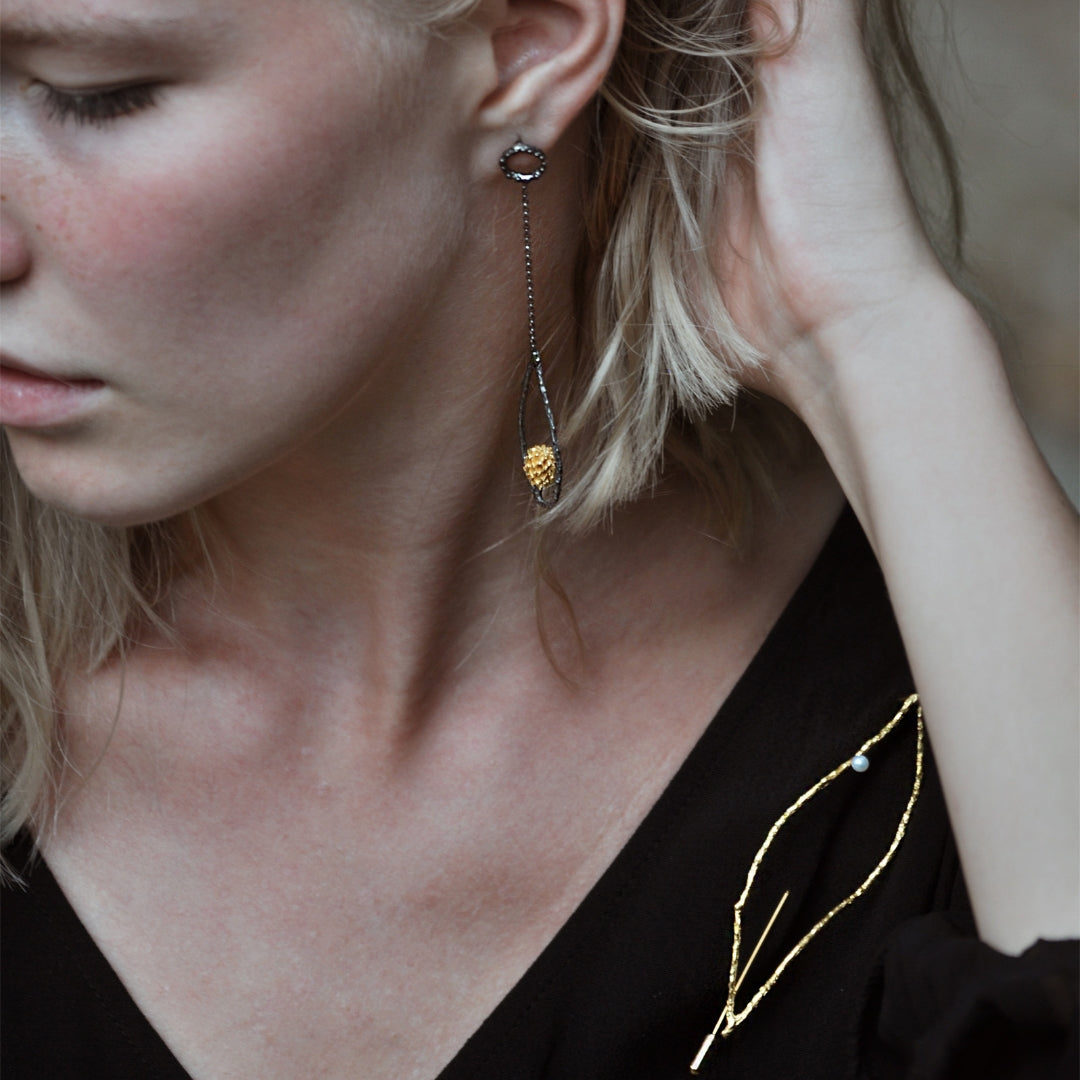 agapi-forestland-secrets-boucles-goutte-rhodium image 4