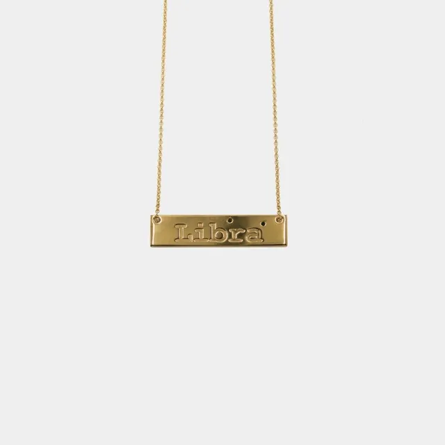 agapi-ids-zodiac-libra-collier-plaqu-or-balance-42-cm image 1