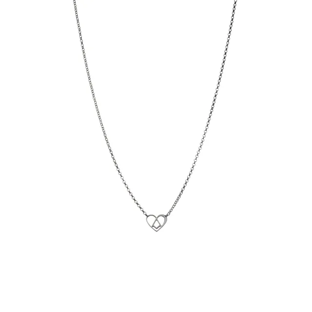agapi-love-symbols-sweet-love-collier-coeur-argent-rhodi image 1