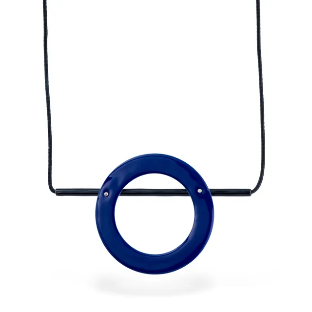 agapi-bau-circle-collier-cordon-bleu-mail-cercle-5-cm image 1