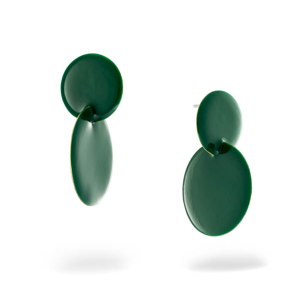agapi-semicircle-boucles-d-oreilles-vertes-mail-5-5-cm image 1