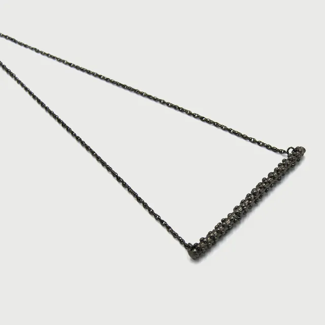 agapi-dropped-bubbles-collier-bulles-rhodium-noir image 1