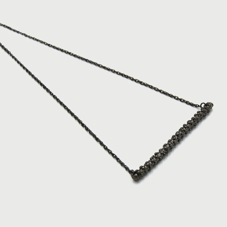 agapi-dropped-bubbles-collier-bulles-rhodium-noir image 1