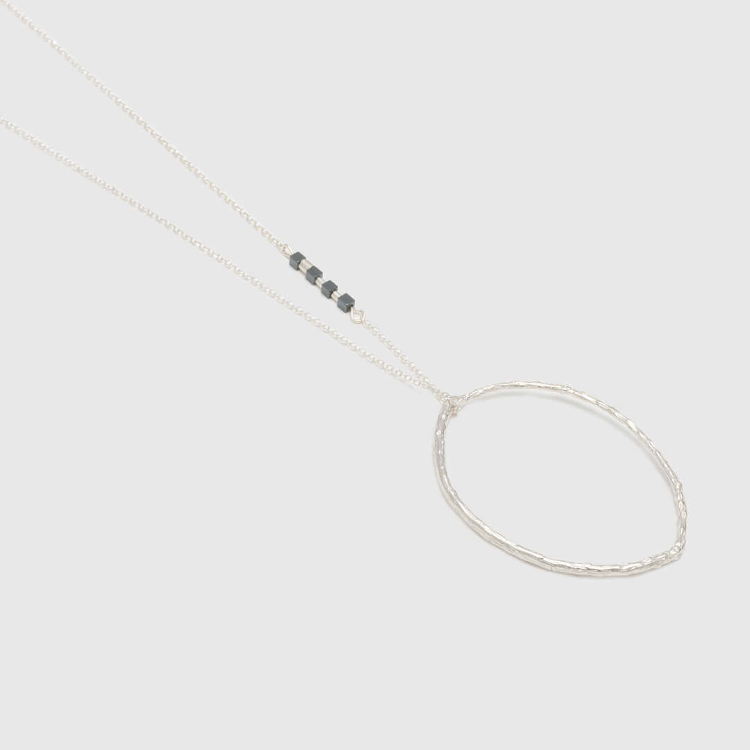 agapi-forestland-branch-hoop-collier-argent-90-cm-brillant image 7