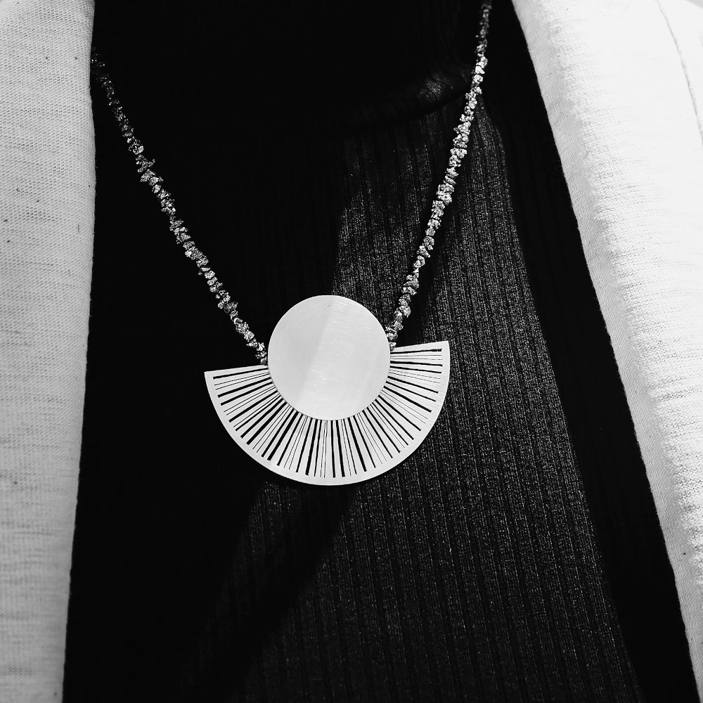 emmanuelle-hamet-eclipse-collier-argent-pyrite-48-cm image 3