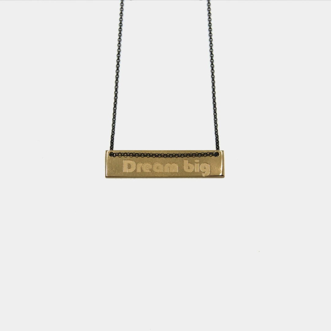 agapi-ids-dream-big-collier-dor-plaqu-or-message image 1