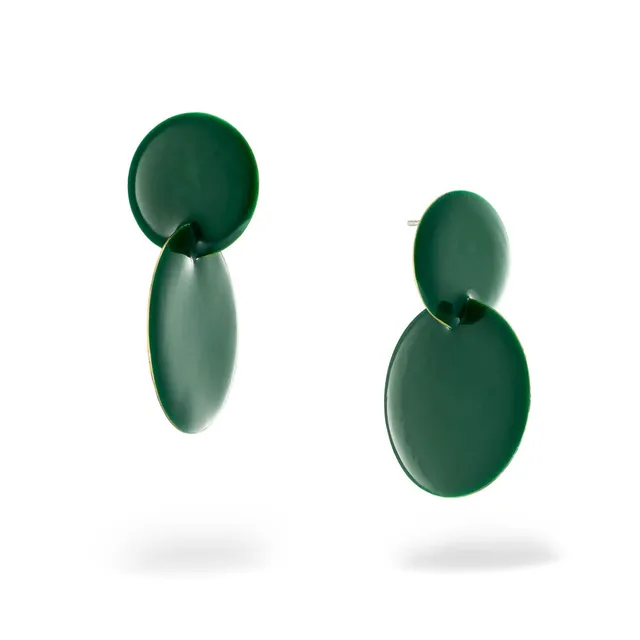 agapi-semicircle-boucles-d-oreilles-vertes-mail-5-5-cm image 1