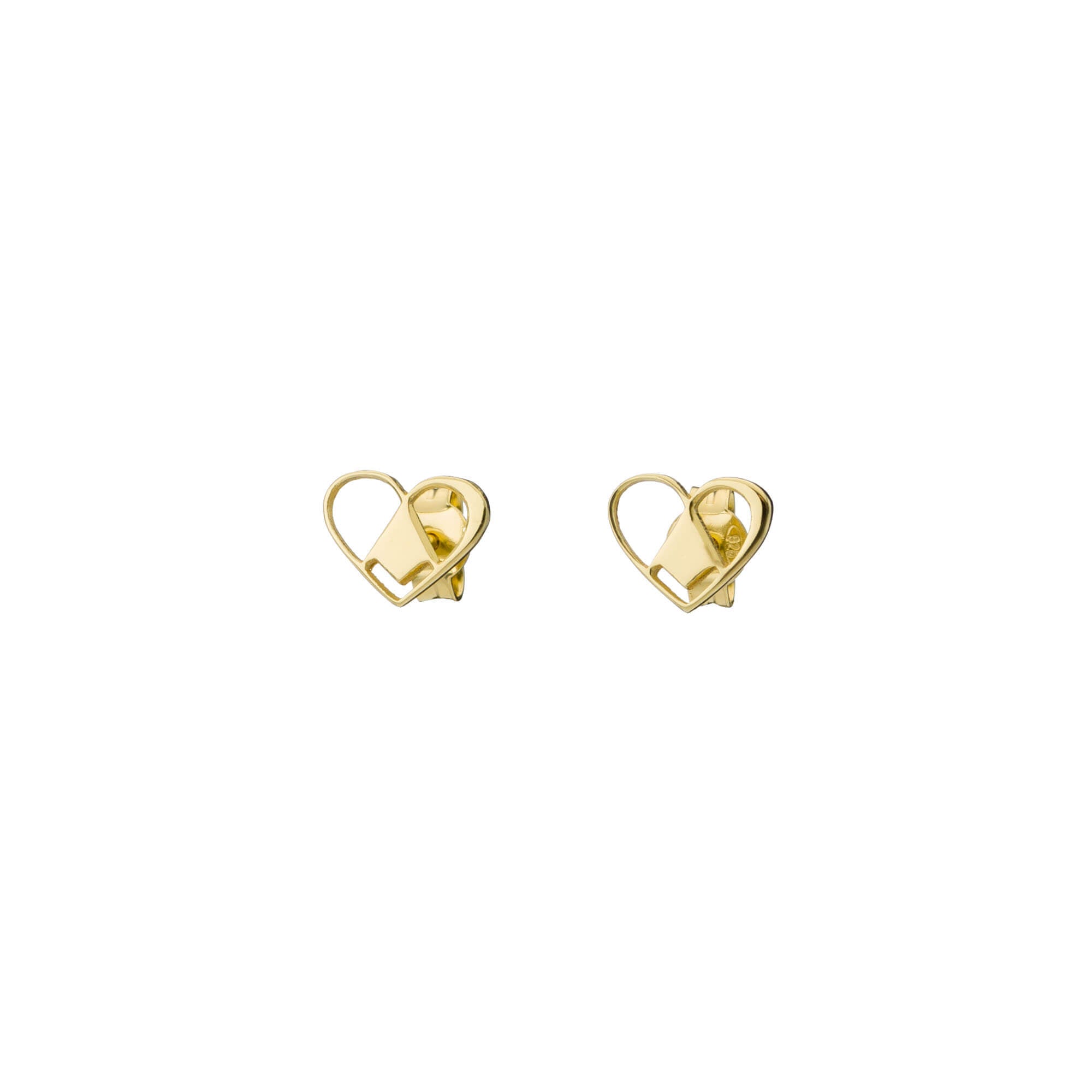 agapi-sweet-love-boucles-coeur-argent-dor-1-cm image 3