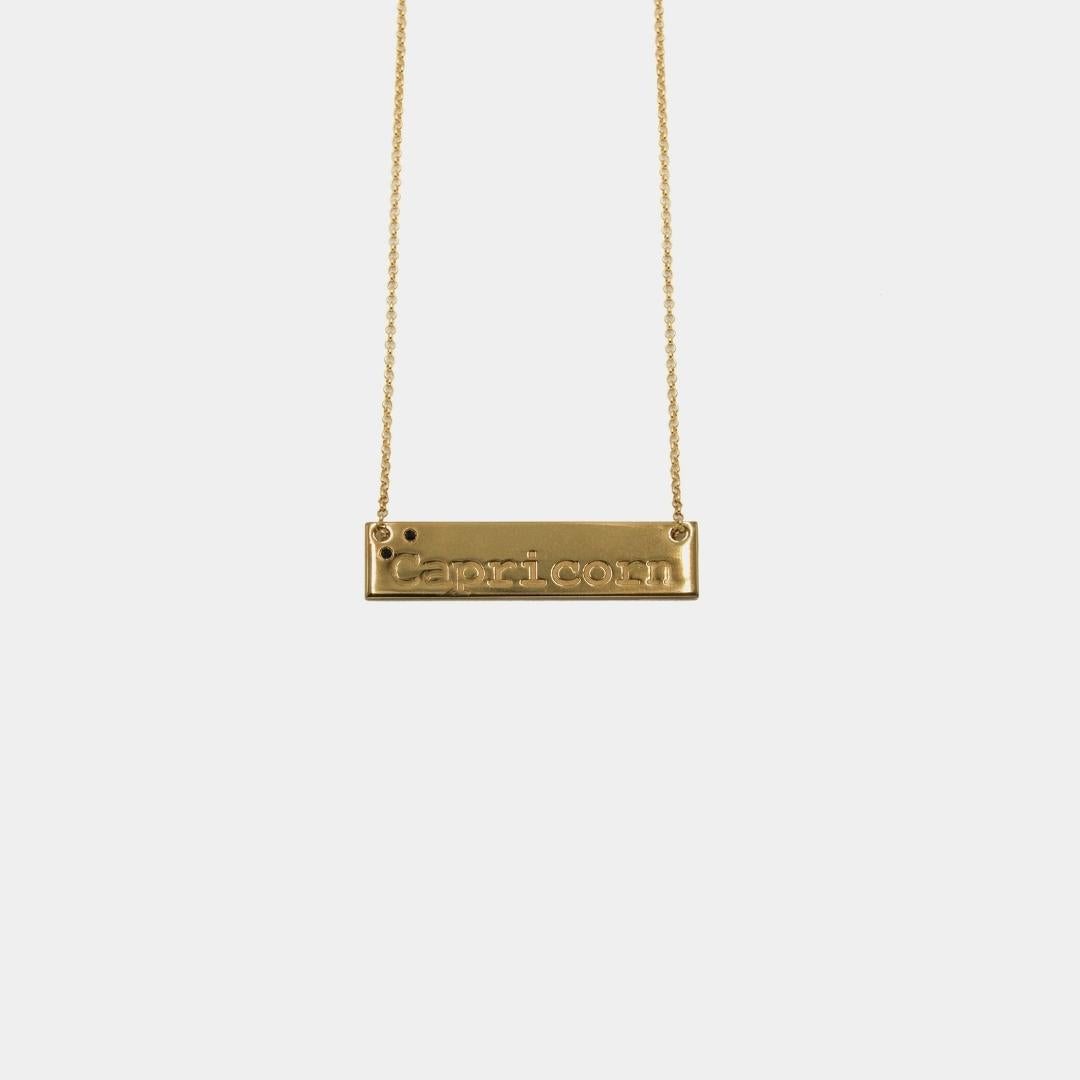 agapi-ids-zodiac-capricorne-collier-dor-plaqu-or image 1