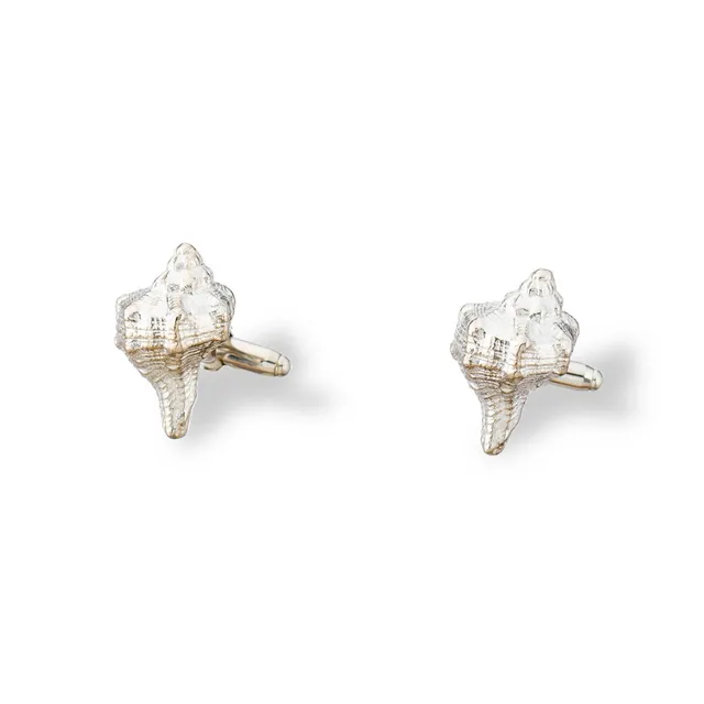 agapi-men-extravaganza-seashell-boutons-manchette-argent image 1
