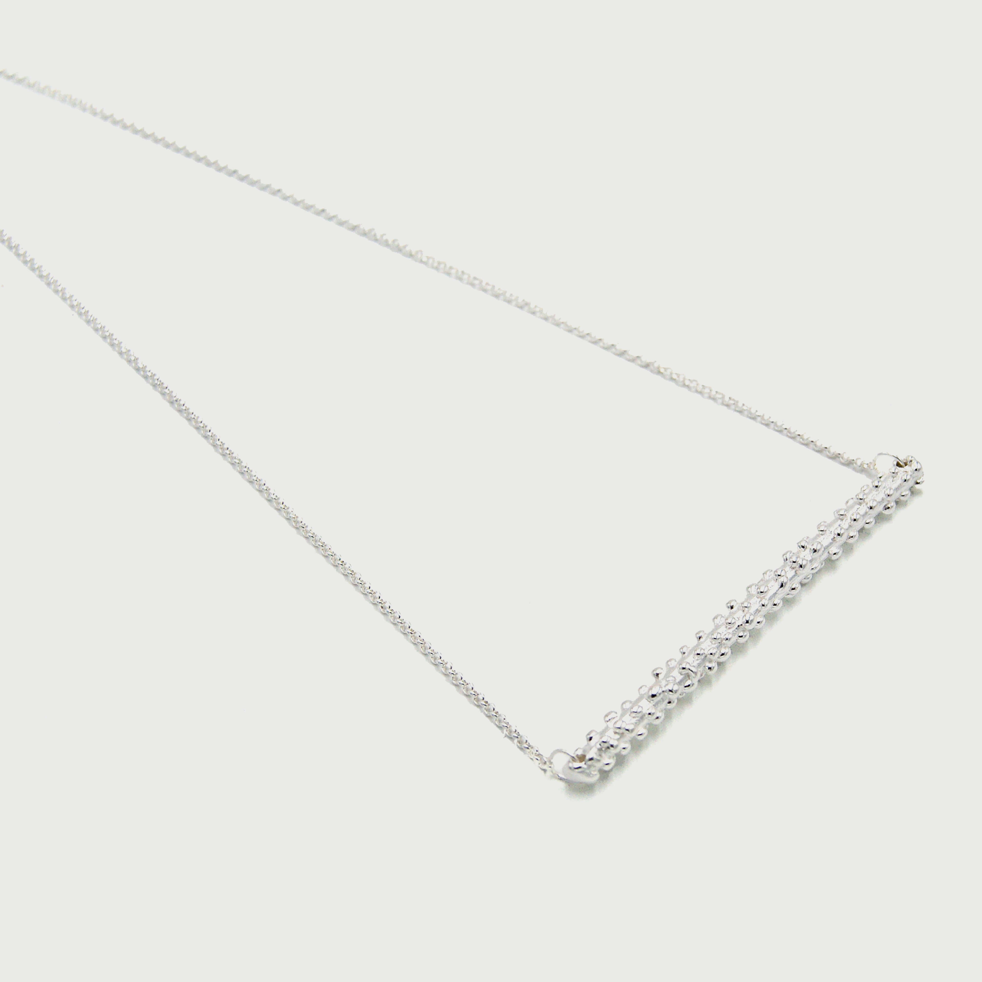 agapi-dropped-bubbles-long-line-collier-full-bubbles-argent-42-5-cm image 1