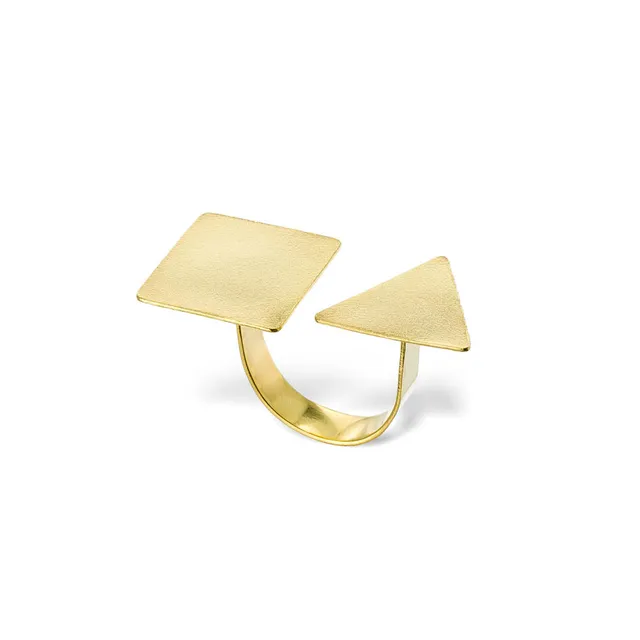agapi-gold-bague-ajustable-carr-triangle-plaqu-or image 1