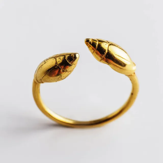 agapi-seastories-twin-bague-coquillages-dor-e-ajustable image 1