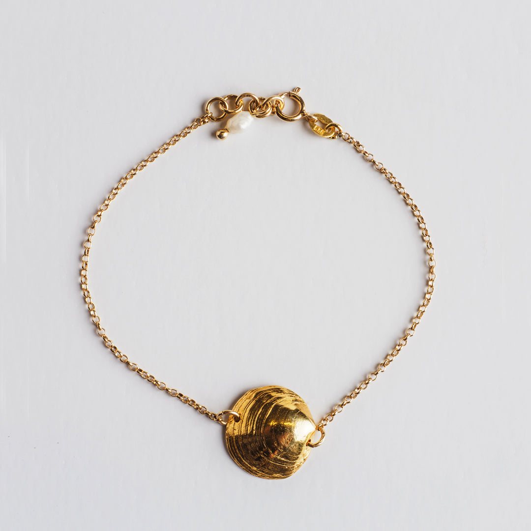 agapi-seastories-romantic-clam-bracelet-coquillage-dor-17-cm image 4
