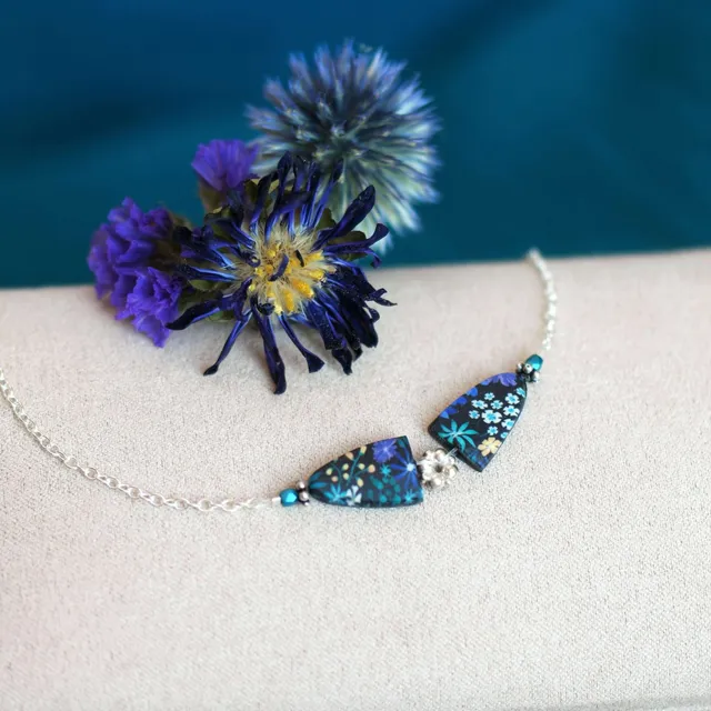 11prunes-asperule-bracelet-fin-floral-violet-argent-925 image 1