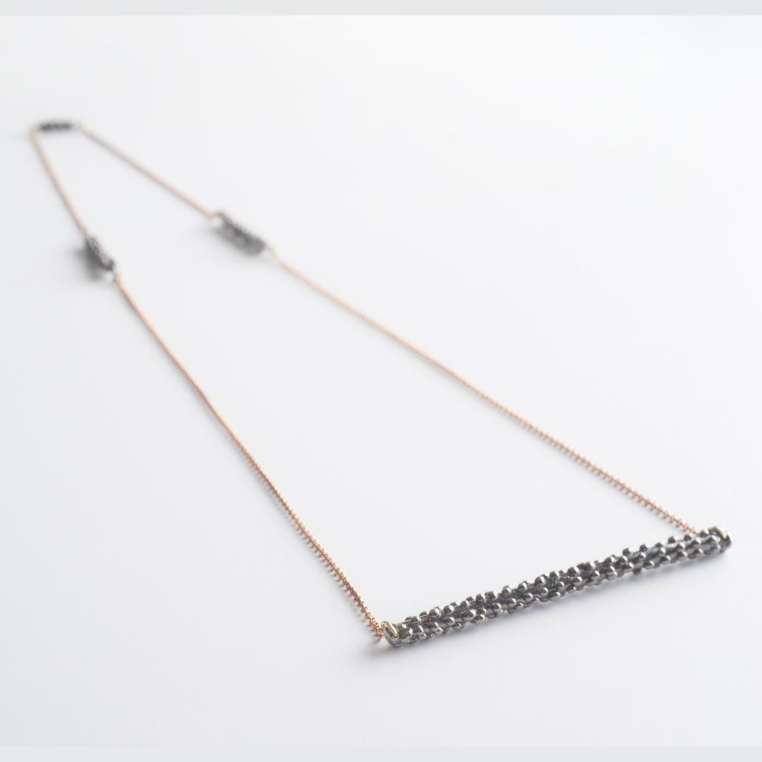agapi-arcana-collier-long-quatre-l-ments-or-rose-rhodium-85-cm image 2
