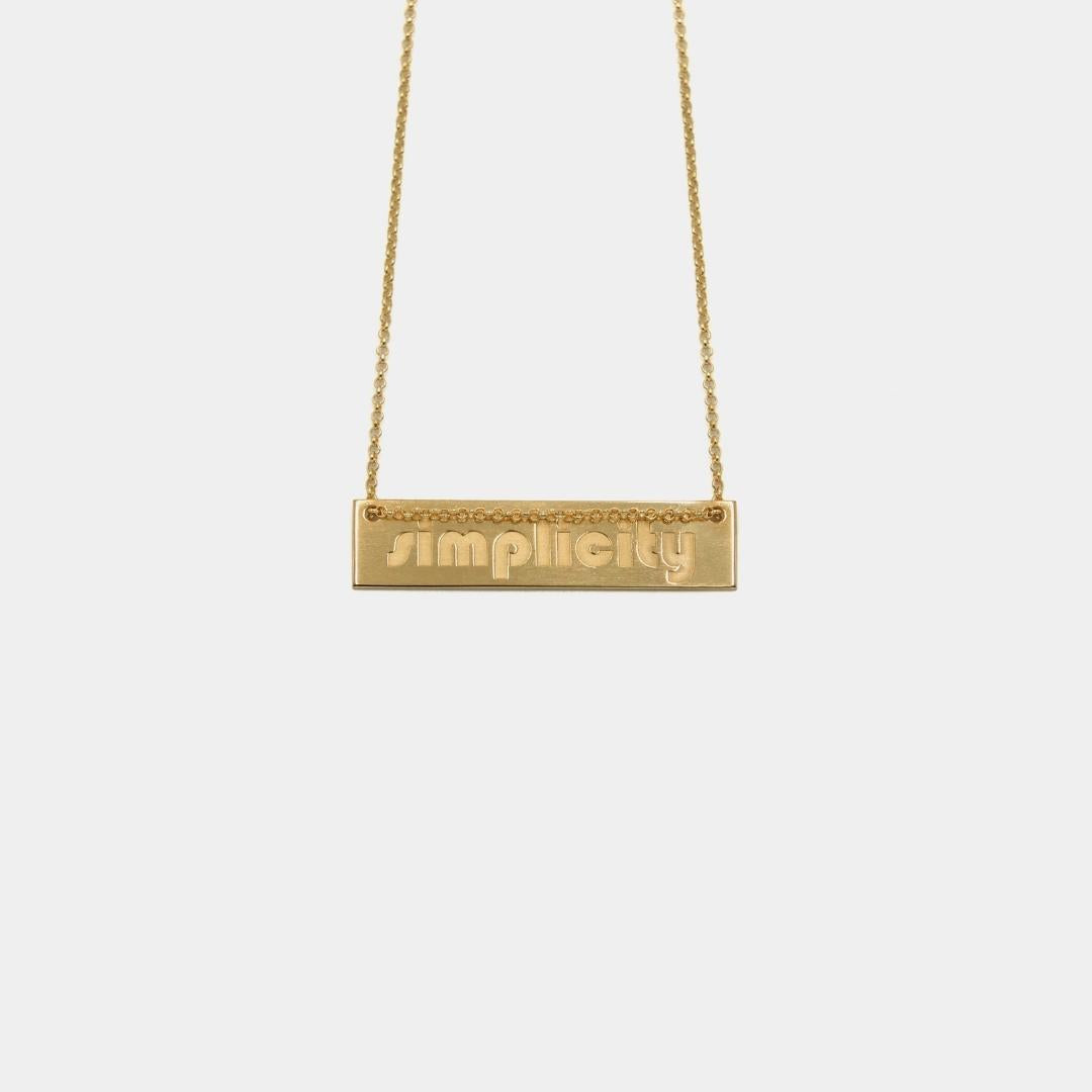 agapi-ids-simplicity-collier-plaqu-or-pendentif-minimaliste image 1