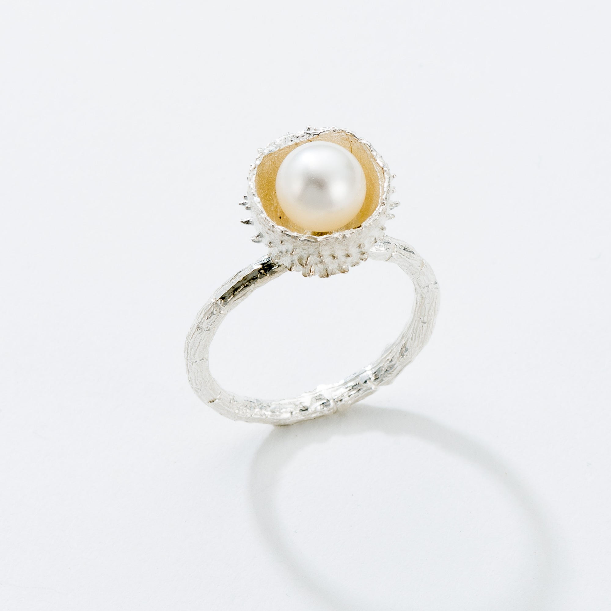 agapi-forestland-medium-acorn-bague-argent-perle image 3