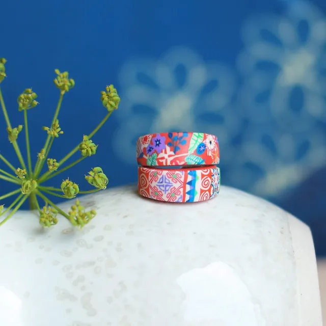 11prunes-bellevalia-petit-anneau-argent-925-bague-orange-violet image 1