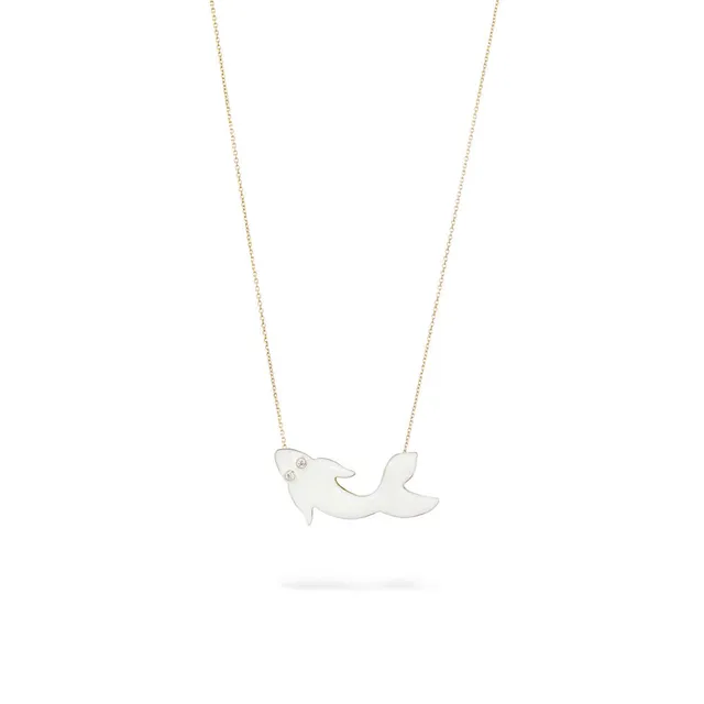 agapi-the-fish-koi-collier-pendentif-poisson-mail-blanc image 1
