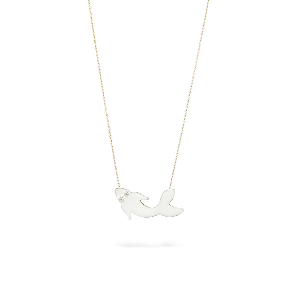 agapi-the-fish-koi-collier-pendentif-poisson-mail-blanc image 1