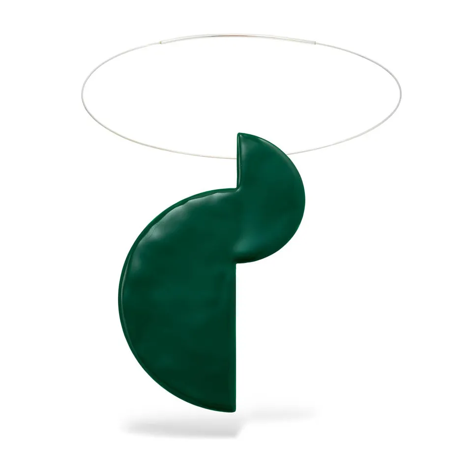 agapi-bau-jewels-balanced-i-collier-ras-du-cou-mail-vert image 1